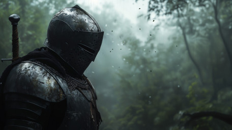 Silent Sentinel in the Mist wallpaper