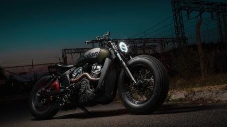 Indian Scout Bobber Night Custom wallpaper