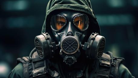 Stealth Operator in Gas Mask wallpaper