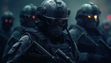 Shadowed Special Forces Patrol wallpaper