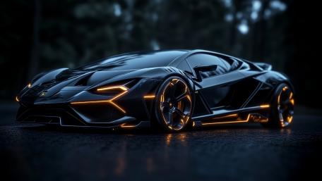 Futuristic Lamborghini Night Vision wallpaper