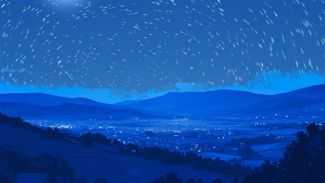 Blue Hour Startrail Valley wallpaper