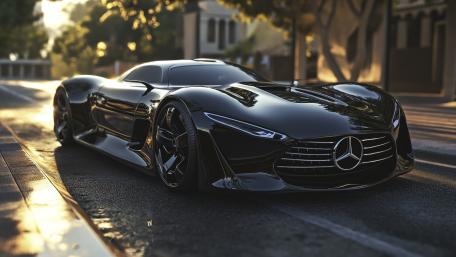 Mercedes Benz Sunset Street Cruiser wallpaper