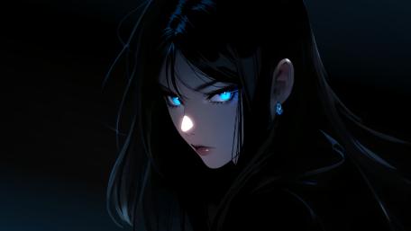 Midnight Gaze Anime Portrait wallpaper