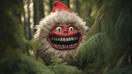 Grumpy Christmas Forest Goblin wallpaper