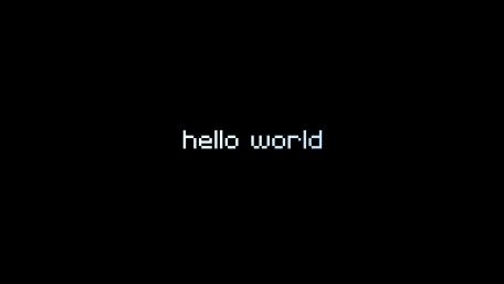 Pixel Hello World Minimal Glow wallpaper