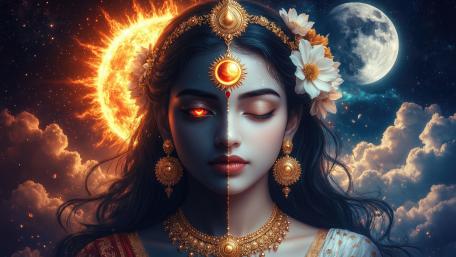 Solar Lunar Goddess of Dual Realms wallpaper
