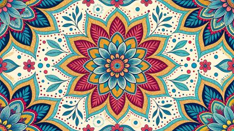Radiant Boho Mandala Bloom wallpaper