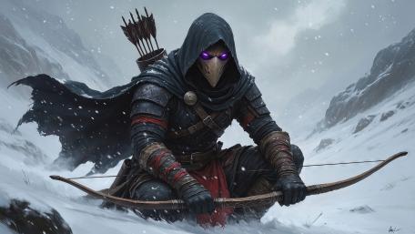 Winter Shadow Archer in the Blizzard wallpaper