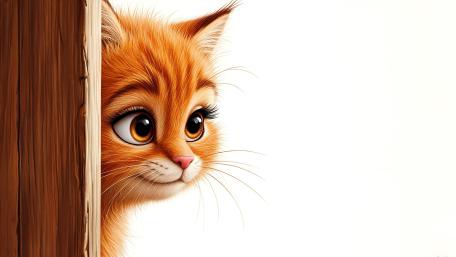 Peeking Ginger Kitten Dream wallpaper