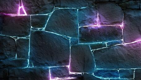 Neon Stone Fracture Glow wallpaper