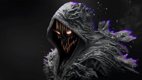 Shadow Reaper of the Neon Abyss wallpaper