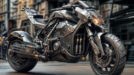 Cyberpunk Steel Rider wallpaper