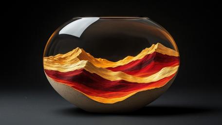 Molten Horizons in Glass Bowl wallpaper