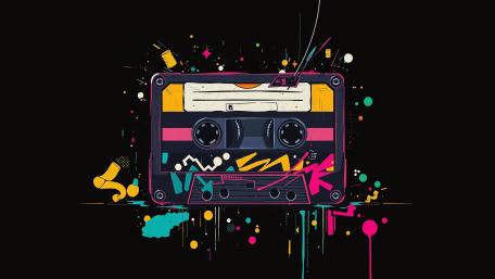 Neon Mixtape Retro Vibes wallpaper