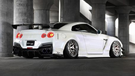 White Nissan GT R Underpass Stance wallpaper