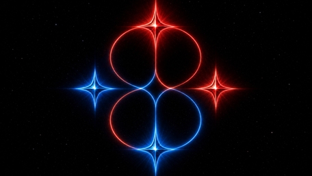 Neon Duality Orbit wallpaper