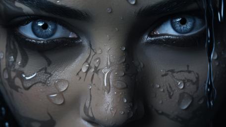 Enigmatic Blue Eyed Warrior wallpaper
