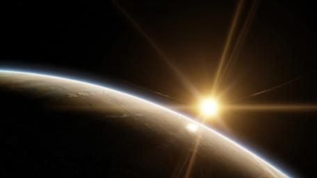 Saturn Sunrise Glow wallpaper