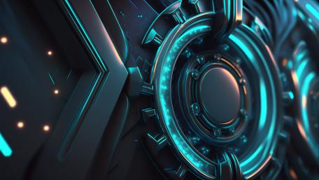 Neon Circuit Core wallpaper