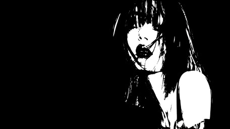 Noir Gothic Portrait in Shadows wallpaper