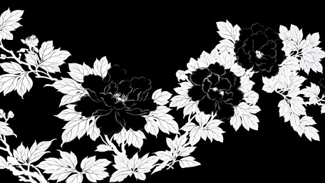 Monochrome Bloom Symphony wallpaper