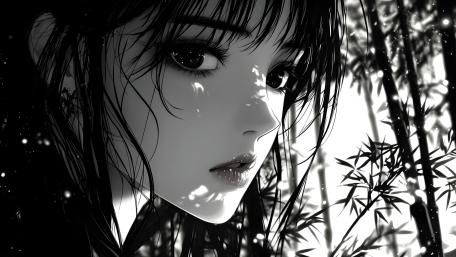 Silent Bamboo Muse wallpaper