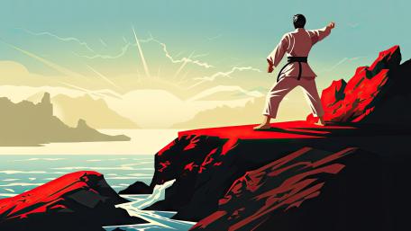 Sunrise Martial Arts Cliff Training wallpaper