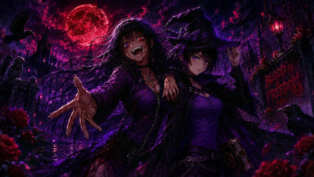 Blood moon chaos and control wallpaper