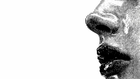 Minimal Monochrome Profile Sketch wallpaper