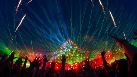 Neon Festival Crowd Energy wallpaper
