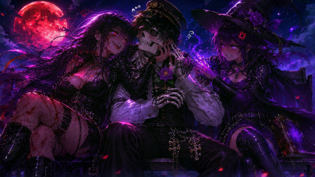 Gothic Moonlit Yandere Coven wallpaper