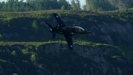 Royal Air Force Hawk Over Mountain Terrain wallpaper