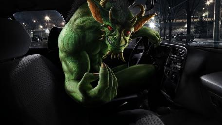 Horned Demon in the Backseat wallpaper