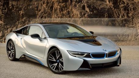 Stunning BMW i8 on Mountain Road wallpaper