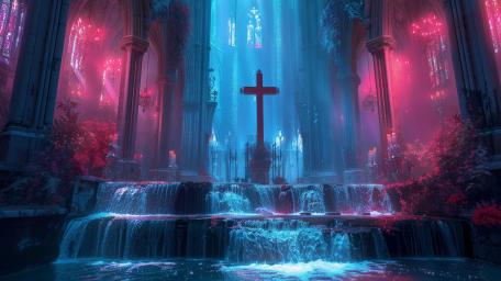 Ethereal Holy Week Cathedral wallpaper