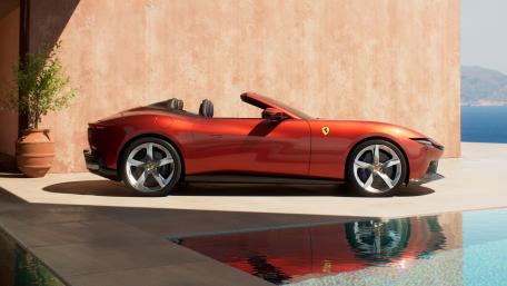 Ferrari Amalfi Spider Sunset Elegance wallpaper