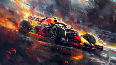 Inferno Speed Red Bull F1 wallpaper