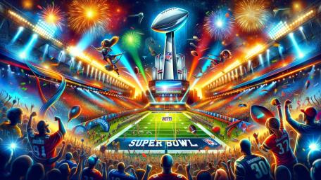 Super Bowl Glory Under Stadium Lights wallpaper