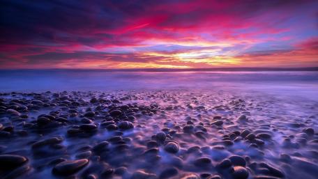 Magenta Tide at Sunset wallpaper