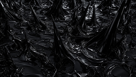 Obsidian Spikes in Liquid Shadow wallpaper