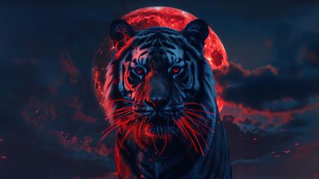Blood Moon Tiger Sentinel wallpaper