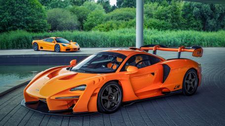 Orange McLaren Senna GTR wallpaper