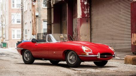 Jaguar E Type Red Classic Convertible wallpaper