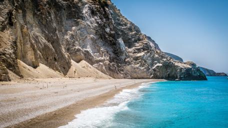 Turquoise Calm at Egremni Beach wallpaper