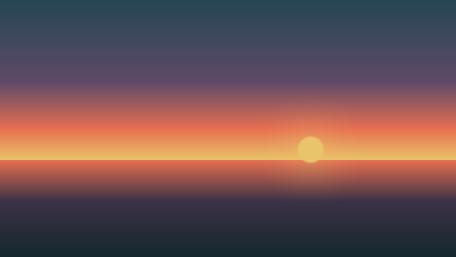 Minimal Horizon Sunset wallpaper