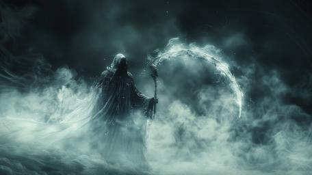 Spectral Reaper in the Misty Void wallpaper