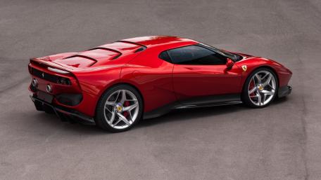 Prancing Red Supercar Elegance wallpaper