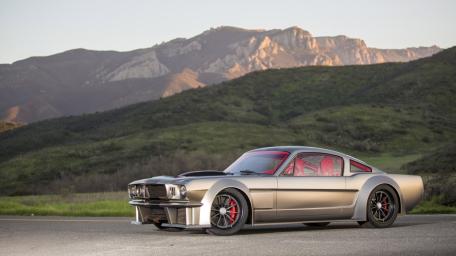Classic Ford Mustang Muscle Car at Sunset wallpaper