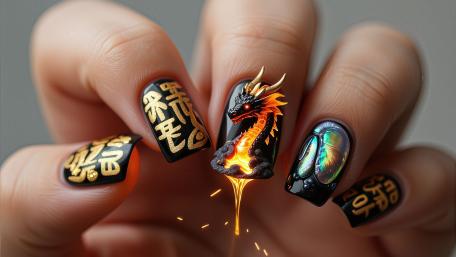 Dragon Spirit Nail Art wallpaper